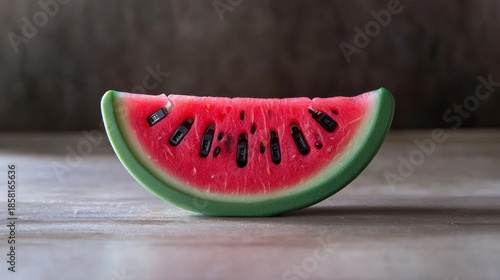 A small watermelon slice-shaped cable organizer