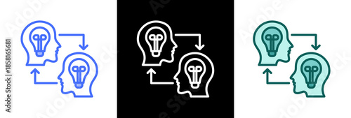 Knowledge Sharing triple icon