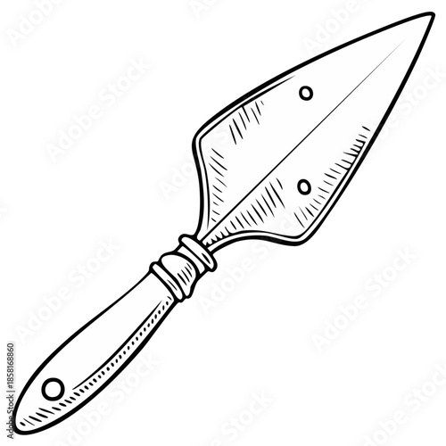 black and white spear drawing clip art preview