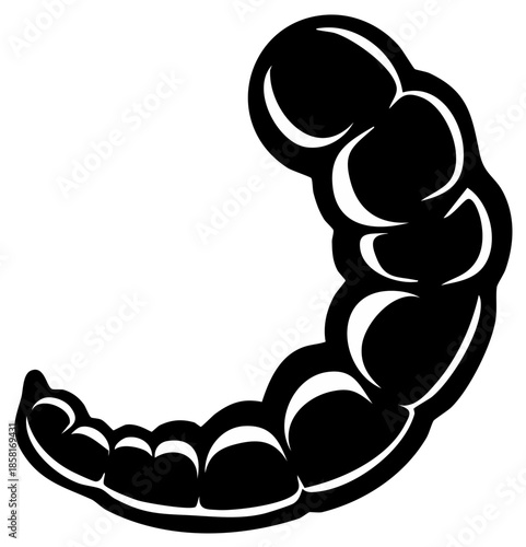 Stylized Silhouette of a Flexed Bicep Muscle Curve