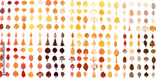 A vibrant collection of autumn leaves in varying shades of orange and red