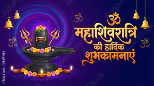 Spiritual Mahashivratri Background. Happy Mahashivratri