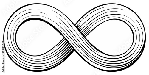 Infinity Symbol Artwork with Lines Elegant Design for Everlasting Concepts and Mathematical Notions