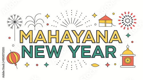 Bold Minimal Vector Design Celebrating New Year