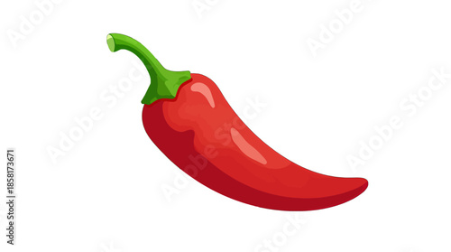Vibrant Red Chili Pepper Illustration