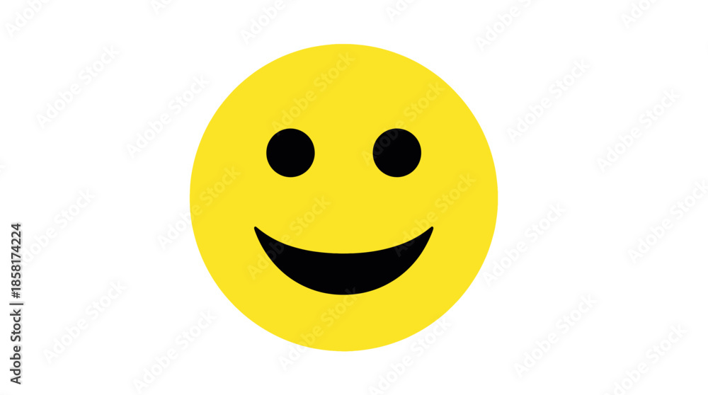 Fototapeta premium Yellow Smiley Face Vector Icon