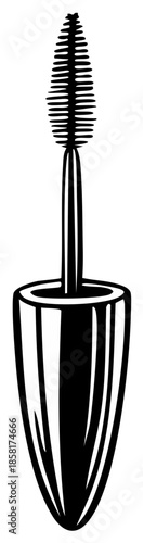 Classic Mascara Wand and Applicator Brush for Eye Makeup Beauty Application