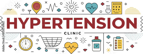 Hypertension Clinic Medical Care Flat Design Vector