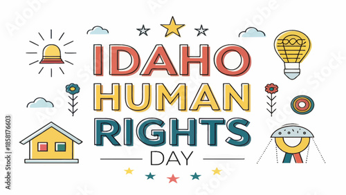 Idaho Human Rights Day Flat Design Vector