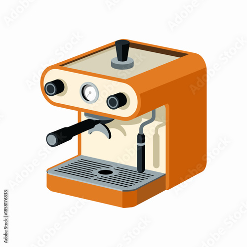 This image depicts a vibrant retro espresso machine with a sleek design, perfect for coffee enthusiasts looking to elevate their brewing experience at home or café.