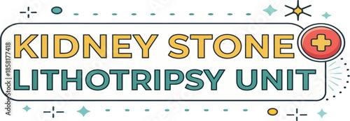 Kidney Stone Lithotripsy Unit Flat Design Vector