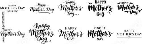 Happy mother's day greeting card illustrations