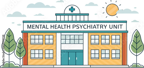 Mental Health Psychiatry Unit Icon Isolated