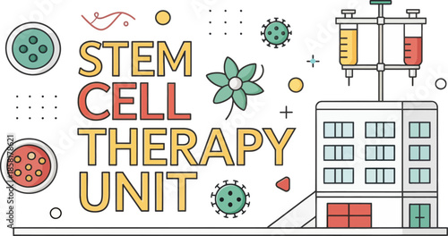 Minimalist Bold Vector Stem Cell Therapy Unit Design