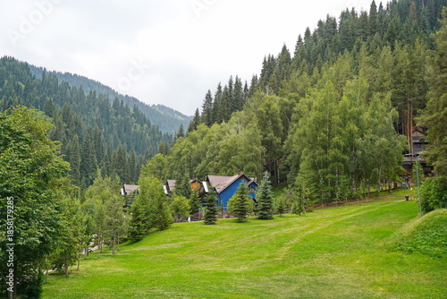 Wallpaper Mural Guest cottage houses in a mountainous area. Torontodigital.ca