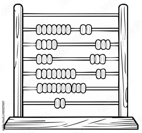 Classic Wooden Abacus With Colorful Beads for Counting and Learning