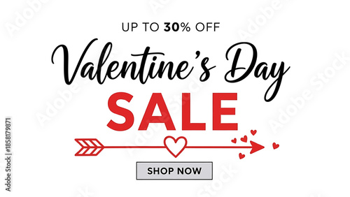 Valentine's Day sale with up to 30% off promotion