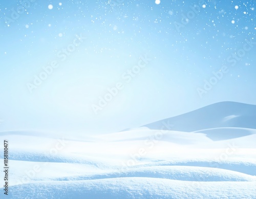 Fondo Minimalista de Invierno con Suave Caída de Nieve y Espacio para Texto, Generated image