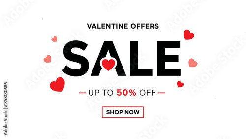 Valentine's Day sale with up to 50 percent discount