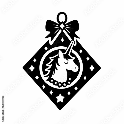 silhouette of unicorn