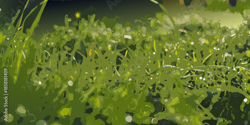 Lush green foliage and vibrant plant life in a natural outdoor setting