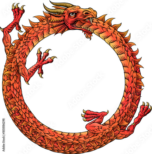 An Ouroboros or Uroboros ci...