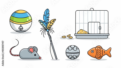 Collection of Cat Toys and Accessories for Playtime Fun.