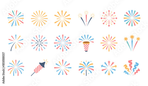 set of colorful abstract shapes