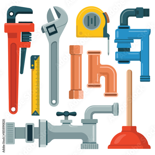 plumber all tool vector