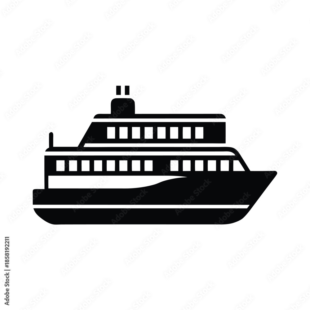 Fototapeta premium passenger ferry transport icon