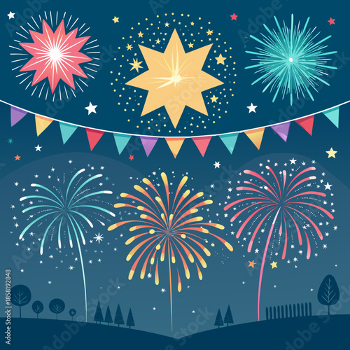 fireworks in the sky