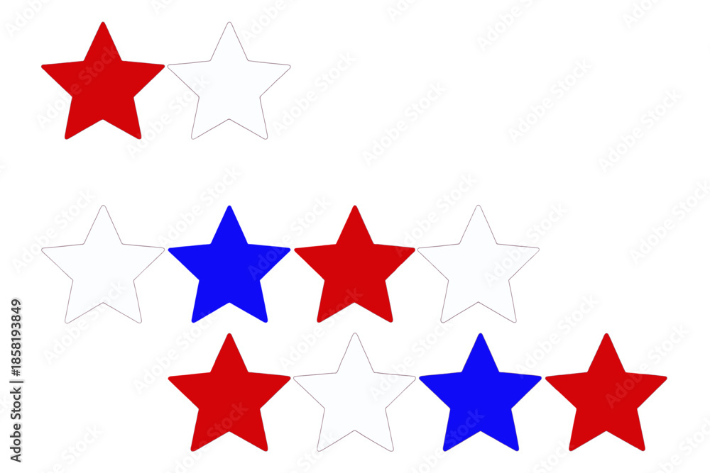 Fototapeta premium Colorful Star Pattern Vector Illustration
