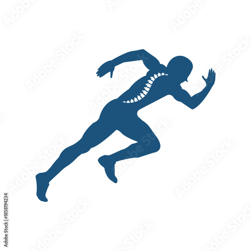 Brain Runner Logo physio logo design