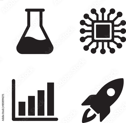 science icons set
