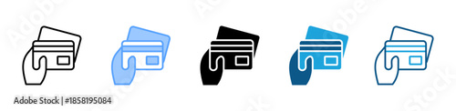 Credit Card icon set multiple style collection