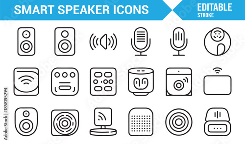 Voice assistant and smart audio device icons
