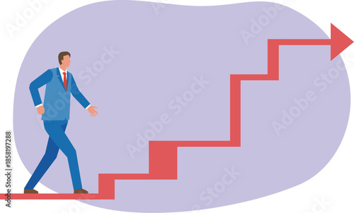 キャリアアップする男性