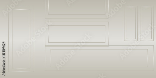 Minimalist classical wall design in soft neutral tones, ideal for mockups, 3D renders, or elegant room scenes.