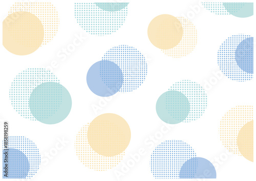 春の水玉ドット背景