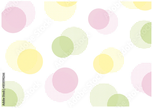 春の水玉ドット背景