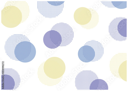 春の水玉ドット背景