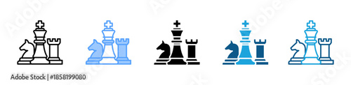 Chess Kin icon set multiple style collection