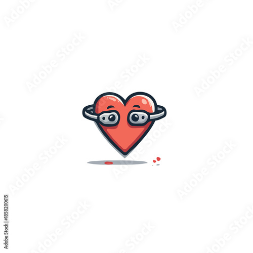 Whimsical heart character in distress, embodying the pain of heartbreak and emotional challenges