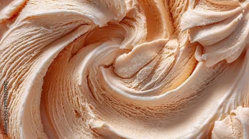 Silky Beige Cream Swirl Texture / 滑らかに巻かれたベージュ色のクリームテクスチャ