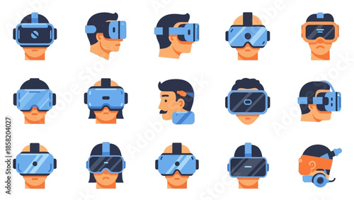 People Wearing Virtual Reality Headsets.