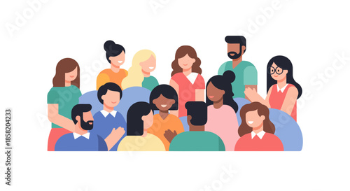 Diverse group of people celebrating together in a vibrant gathering