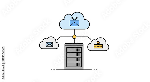 Cloud storage system with email and ecommerce integration