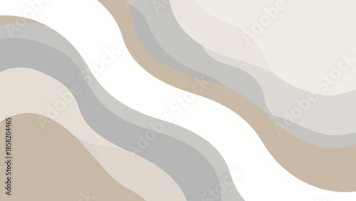 Abstract Layered Curve Background in Pastel Tones