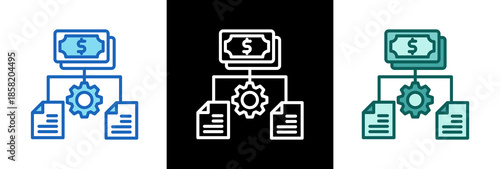 Financial Hierarchy triple icon