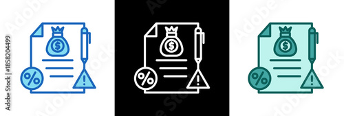 Debt Payment triple icon